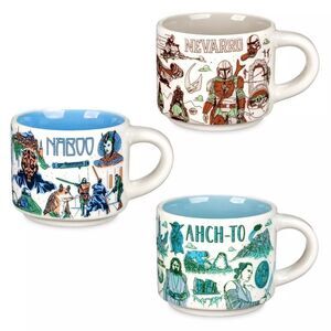 Starbucks Star Wars Been There Mug Set 3 Nevarro Naboo Ahch-To NIB Disney May 4